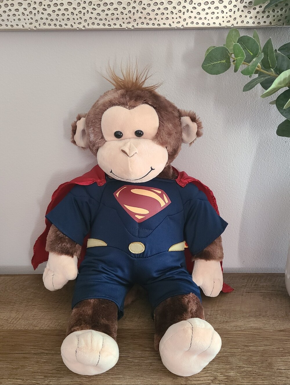 🐒 Build-A-Bear Smiley Monkey Plush with DC Comics Superman Costume